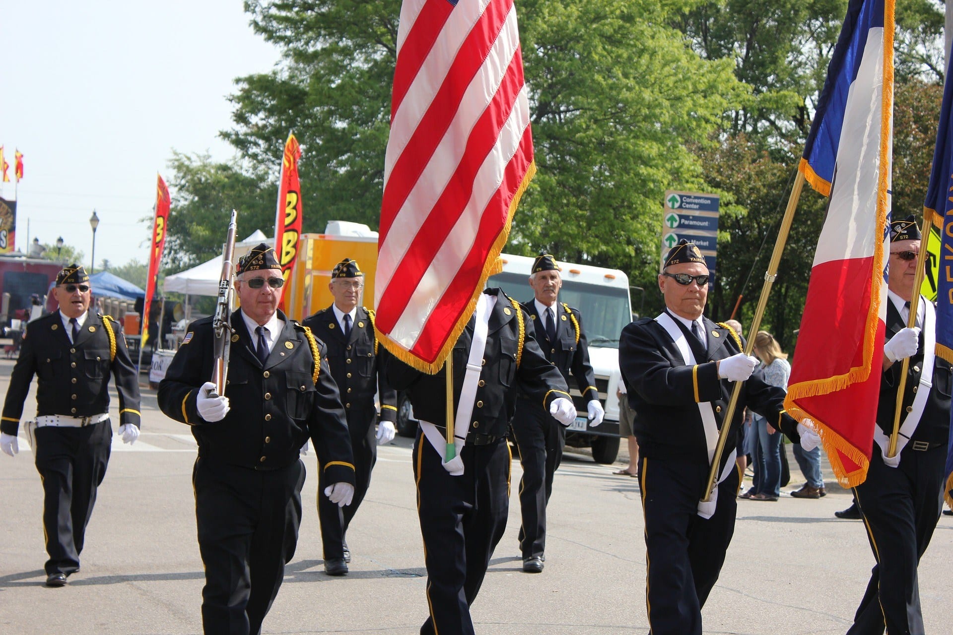 veterans at a parade