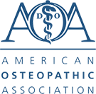Blue logo for the American Osteopathic Association