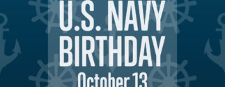 Text that reads "U.S. Navy Birthday October 13"