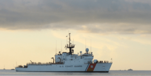 A coast guard cutter