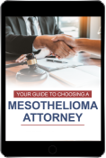 Mesothelioma Attorney Checklist on Tablet