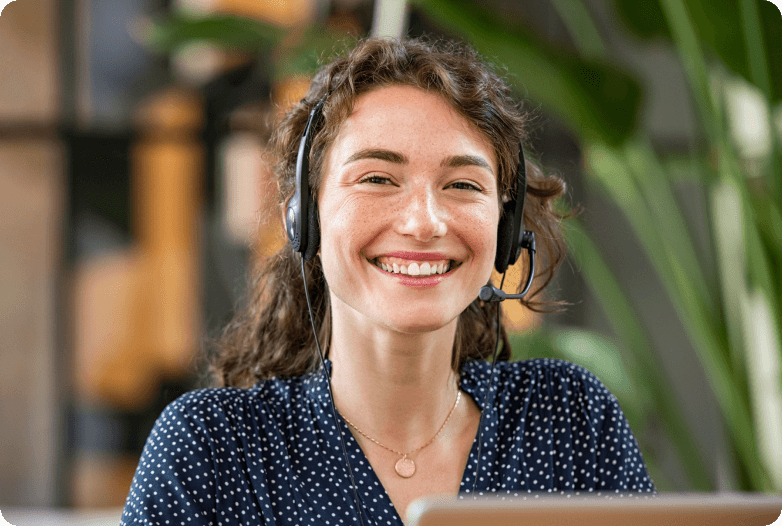 Patient Advocate with headset