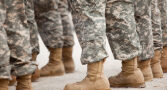 Closeup shot of Army boots