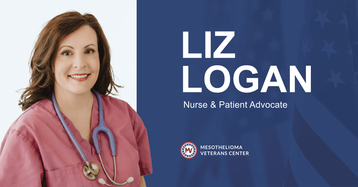 Title card for Liz Logan interview featuring her headshot